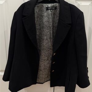 Kasper Black Blazer with Contrasting Printed Lining